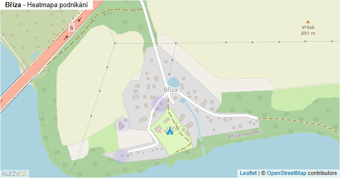 Bříza - mapa podnikání