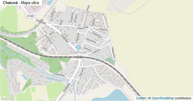 Chatová - mapa ulice