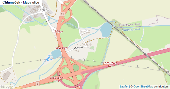 Chlumeček - mapa ulice