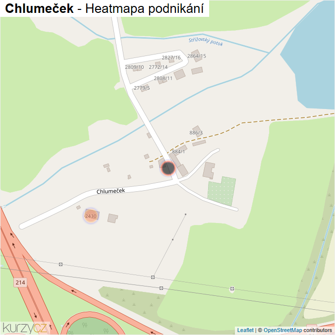 Mapa Chlumeček - Firmy v ulici.