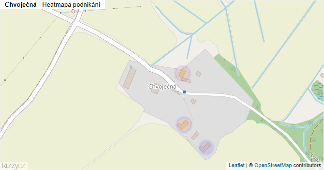 Chvoječná - mapa podnikání