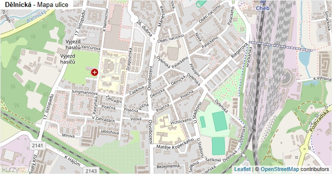 Dělnická - mapa ulice
