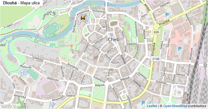 Dlouhá - mapa ulice