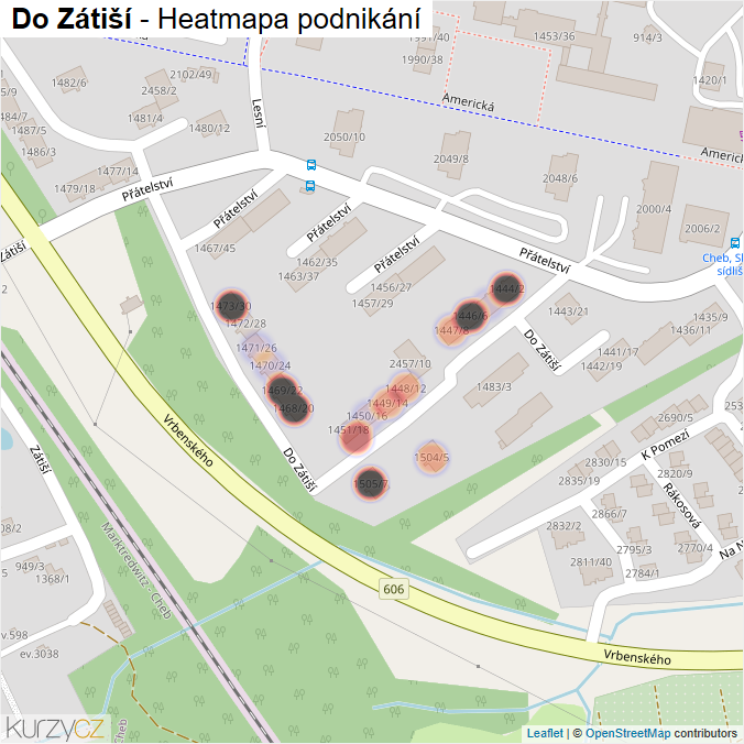 Mapa Do Zátiší - Firmy v ulici.