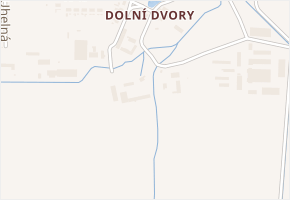 Dolní Dvory v obci Cheb - mapa části obce
