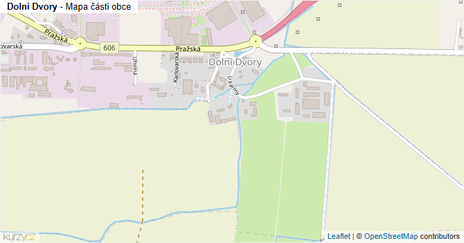 Dolní Dvory - mapa části obce