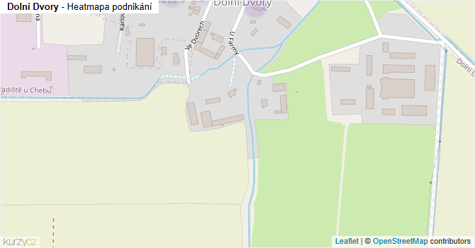 Dolní Dvory - mapa podnikání
