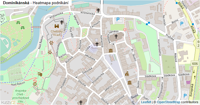 Dominikánská - mapa podnikání