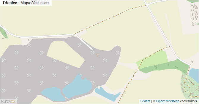 Dřenice - mapa části obce