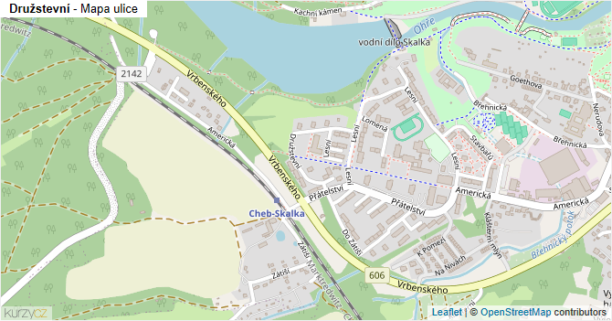 Družstevní - mapa ulice