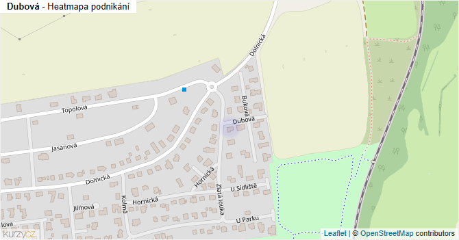 Dubová - mapa podnikání