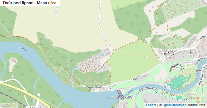 Dvůr pod lipami - mapa ulice