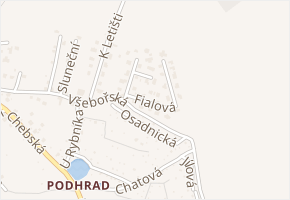 Fialová v obci Cheb - mapa ulice