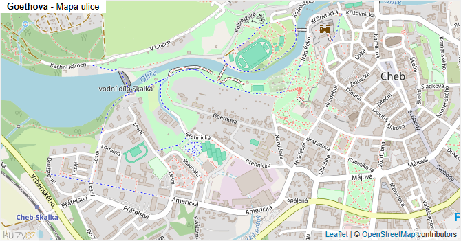 Goethova - mapa ulice