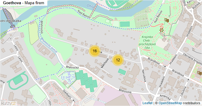 Goethova - mapa firem