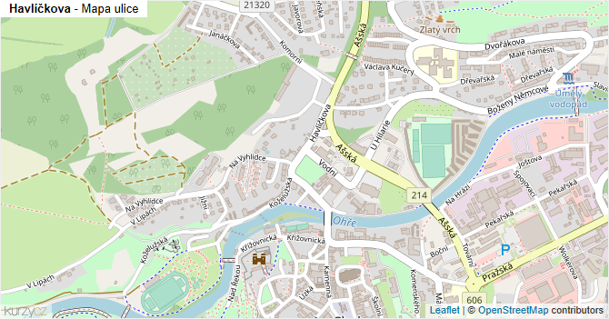 Havlíčkova - mapa ulice
