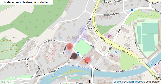 Havlíčkova - mapa podnikání