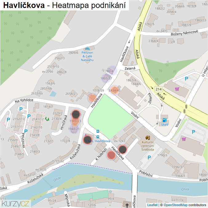 Mapa Havlíčkova - Firmy v ulici.