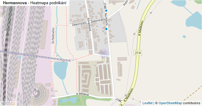 Hermannova - mapa podnikání