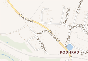 Horní v obci Cheb - mapa ulice