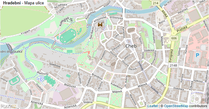 Hradební - mapa ulice