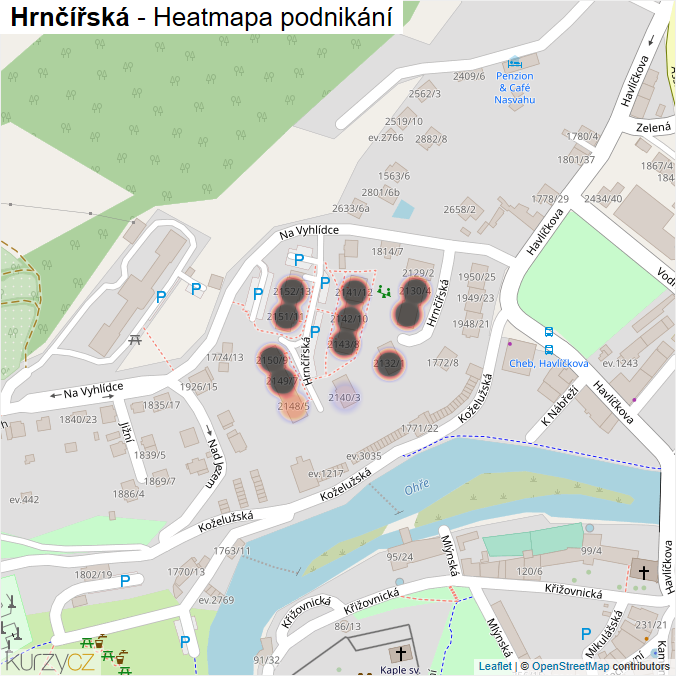 Mapa Hrnčířská - Firmy v ulici.