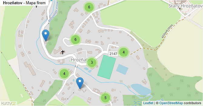 Hrozňatov - mapa firem