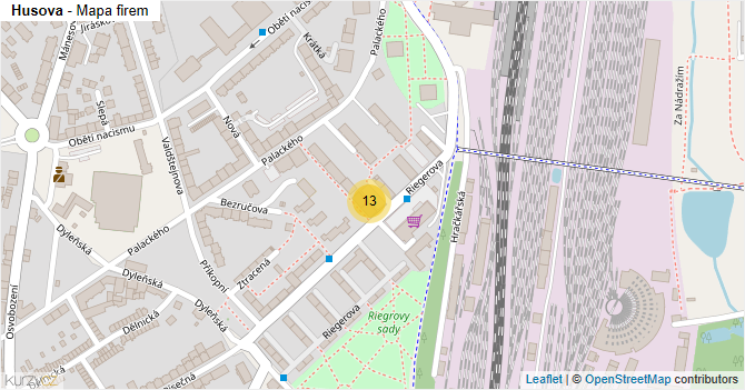 Husova - mapa firem