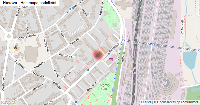 Husova - mapa podnikání