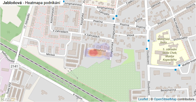 Jabloňová - mapa podnikání