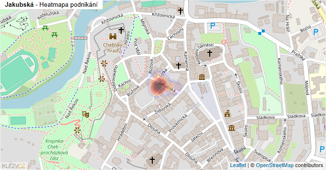 Jakubská - mapa podnikání