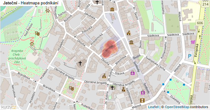 Jateční - mapa podnikání