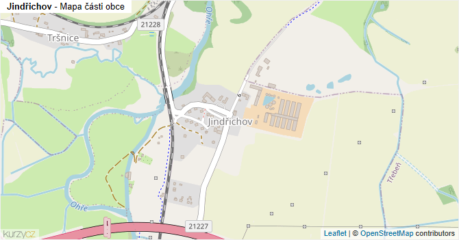 Jindřichov - mapa části obce
