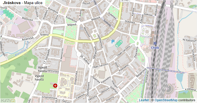 Jiráskova - mapa ulice