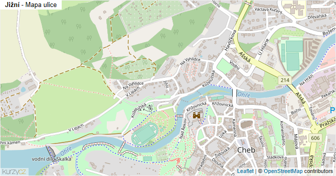 Jižní - mapa ulice