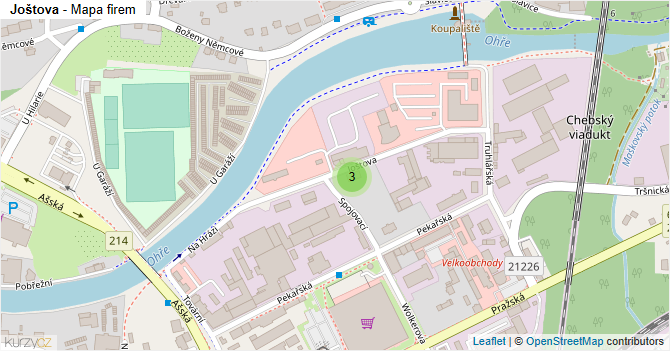 Joštova - mapa firem