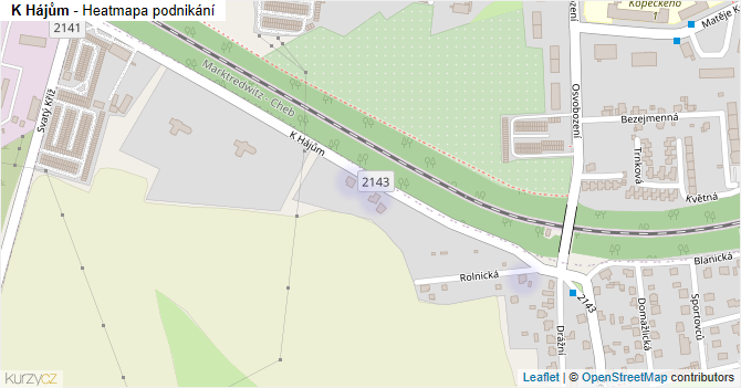 K Hájům - mapa podnikání