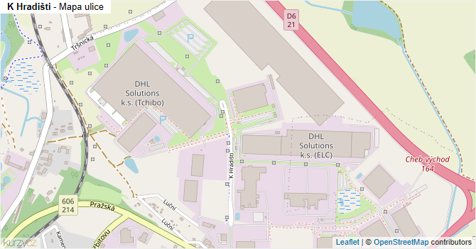 K Hradišti - mapa ulice