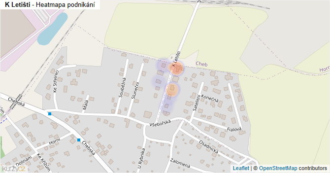 K Letišti - mapa podnikání