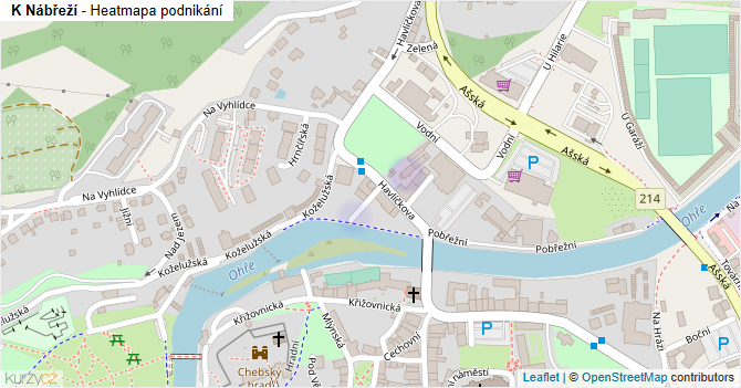 K Nábřeží - mapa podnikání
