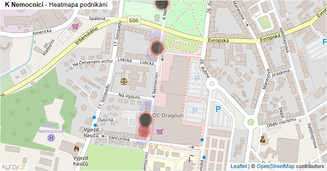 K Nemocnici - mapa podnikání