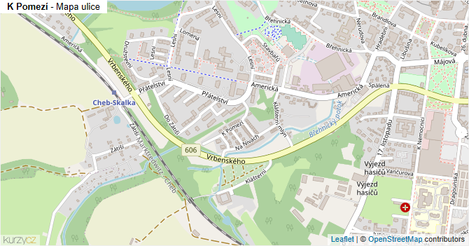 K Pomezí - mapa ulice