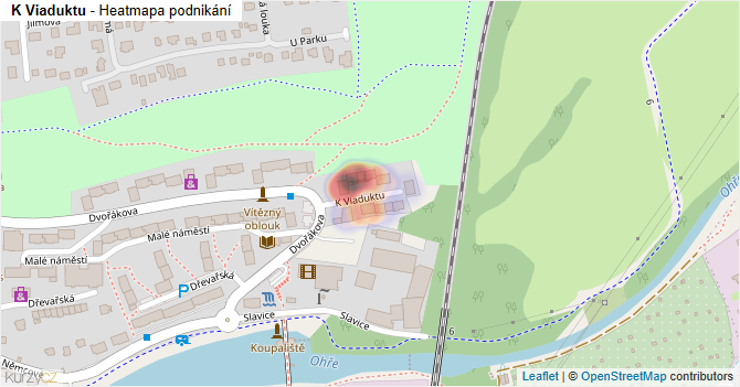 K Viaduktu - mapa podnikání