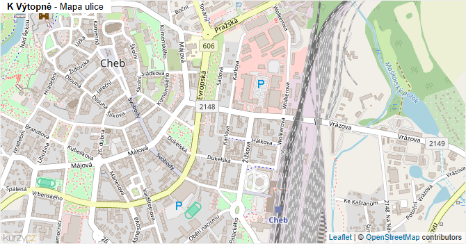 K Výtopně - mapa ulice