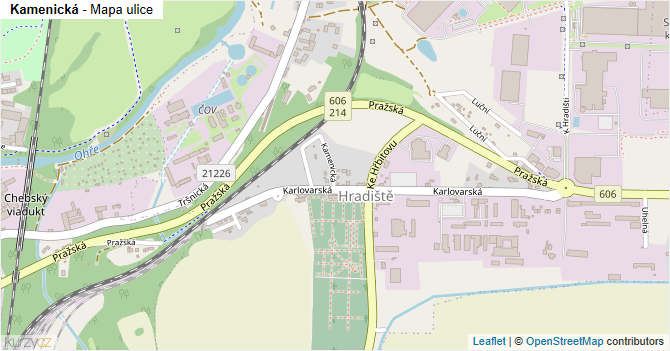 Kamenická - mapa podnikání