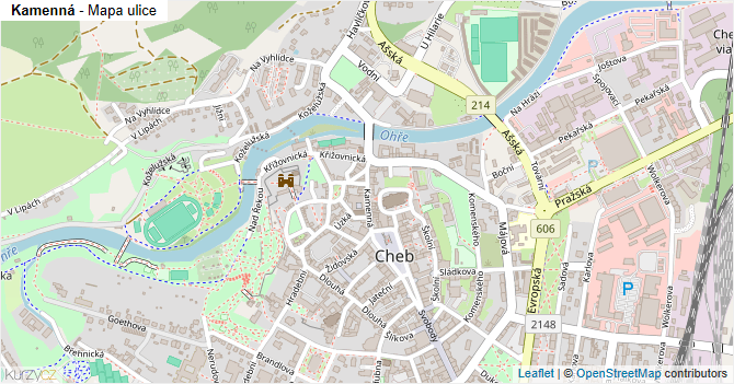 Kamenná - mapa ulice