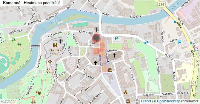 Kamenná - mapa podnikání