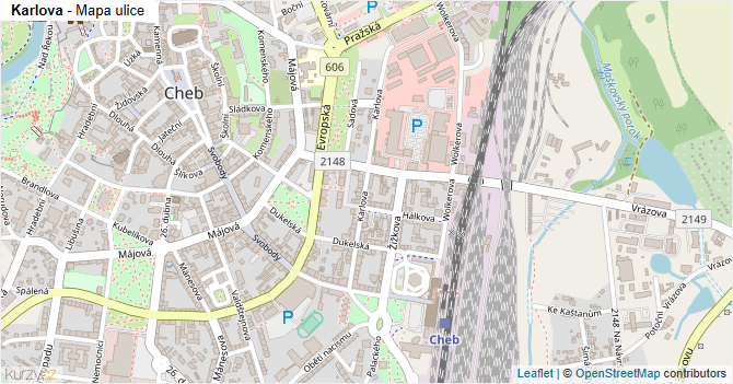 Karlova - mapa ulice