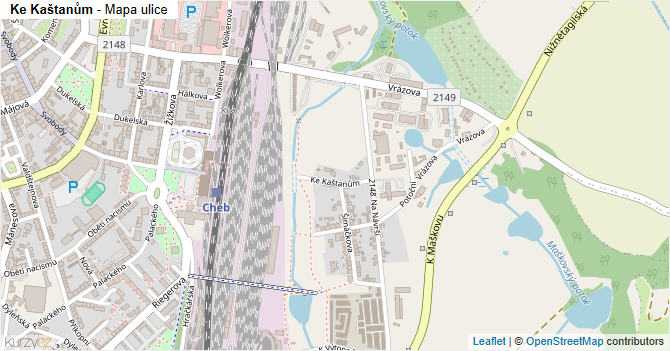 Ke Kaštanům - mapa ulice