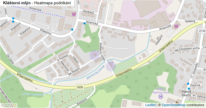 Klášterní mlýn - mapa podnikání
